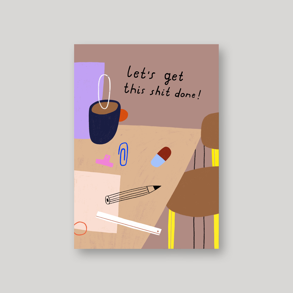 Postkarte Get Shit Done