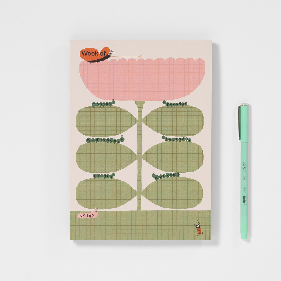 Notizblock - Wochenplaner Blume – Bild 3