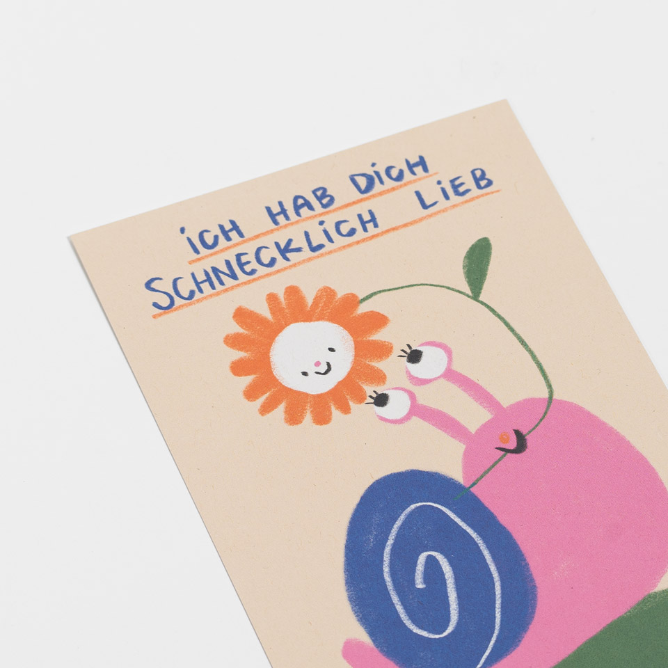 Postkarte Schnecklich lieb – Bild 2