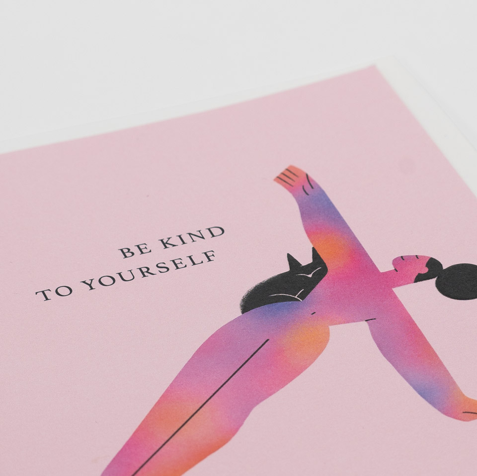Grußkarte Be Kind to Yourself Yoga – Bild 2