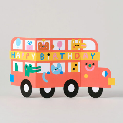 Grußkarte Partybus Leporello Karte