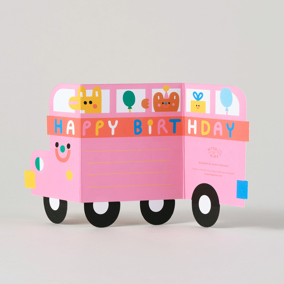 Grußkarte Partybus Leporello Karte – Bild 2