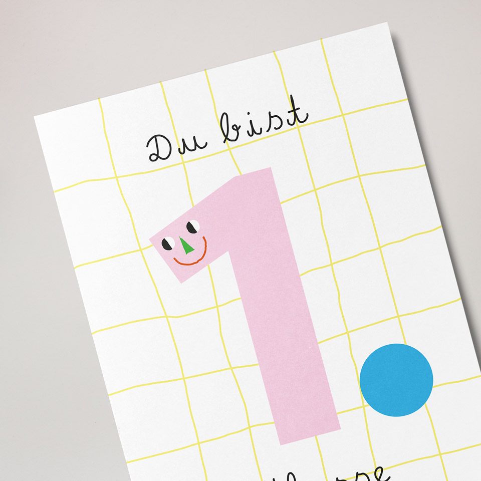 Postkarte Du bist 1. Klasse – Bild 2