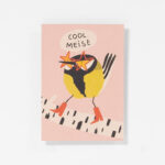 Postkarte Cool Meise