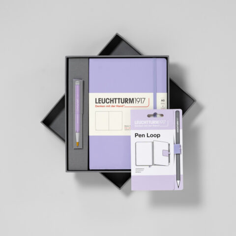 Leuchtturm-Geschenkbox: Notizbuch mit Drehgriffel Kugelschreiber und Pen Loop