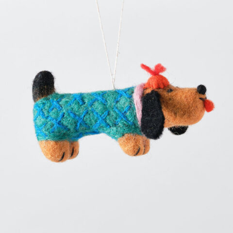 Filzanhänger – Hund Dackel