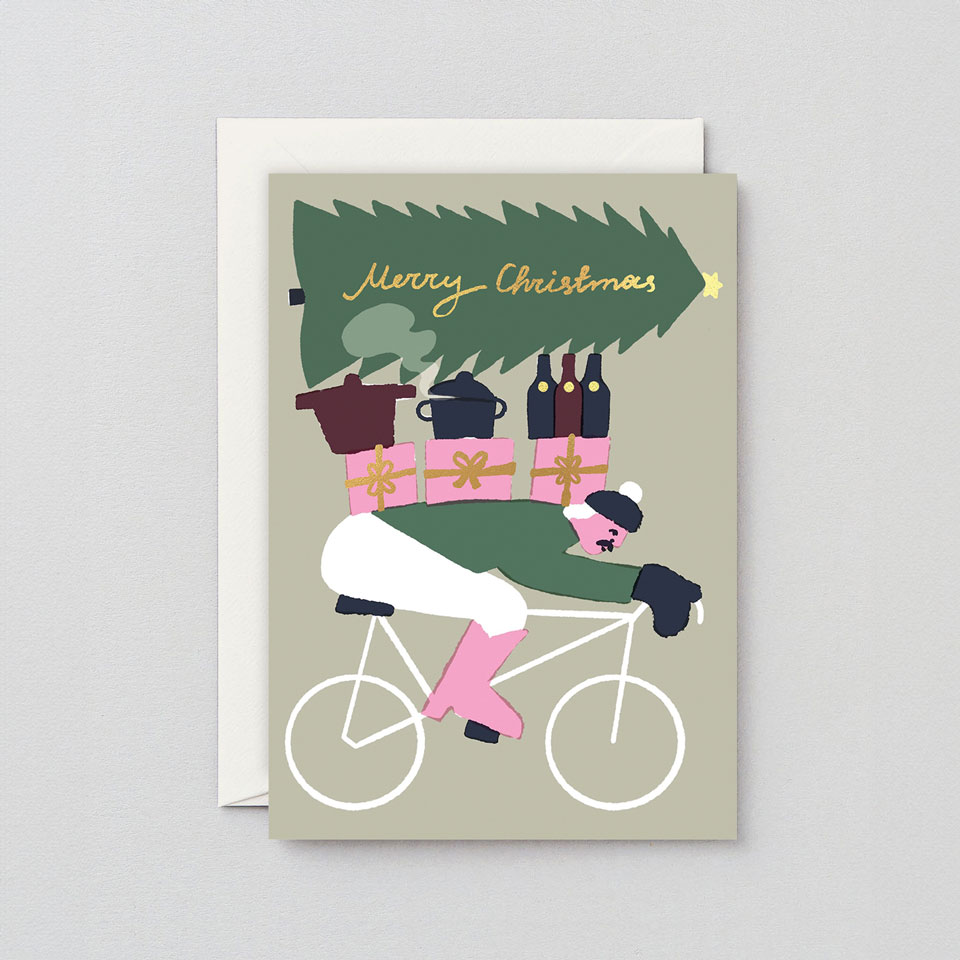 Weihnachtskarte Merry Christmas Biker