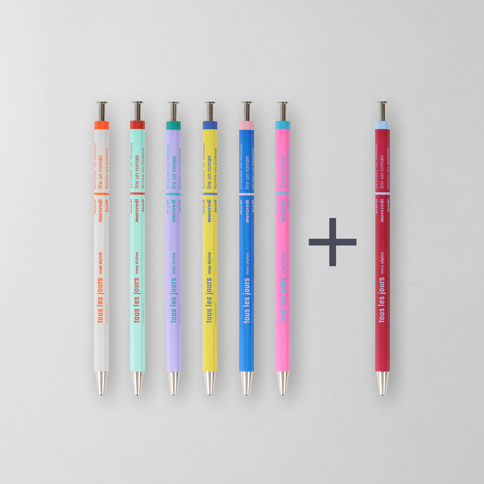 Kugelschreiber »Tous les Jours« 6 + 1 Stift gratis – Bild 2