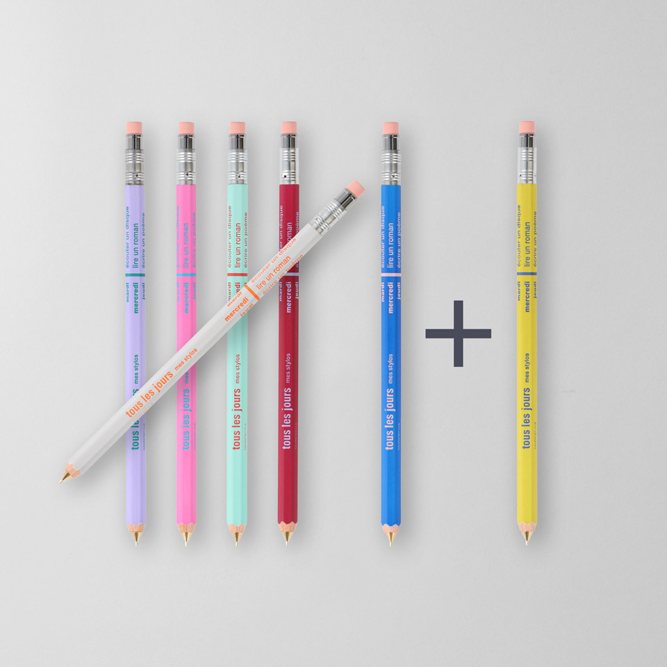 Bleistift »Tous les Jours« 6 + 1 Stift gratis
