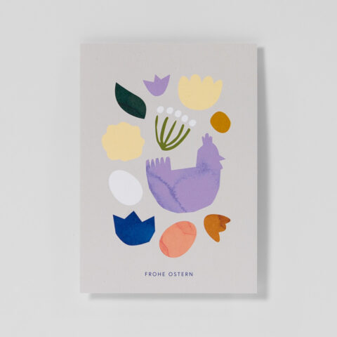 Postkarte Frohe Ostern Abstrakt