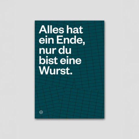 Postkarte Alles hat ein Ende