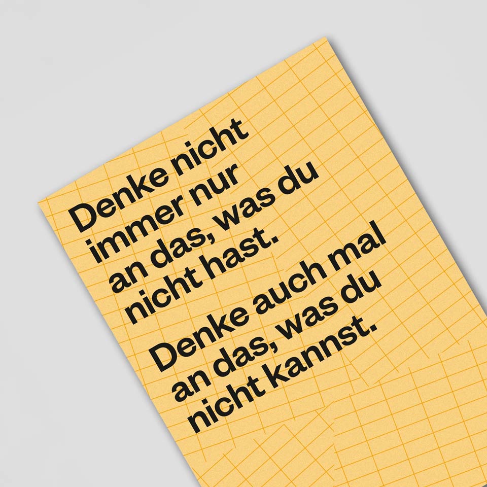 Postkarte Das, was du nicht hast – Bild 2