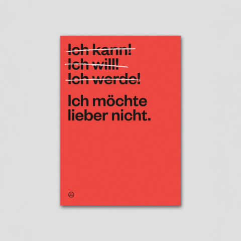 Postkarte Ich möchte lieber nicht