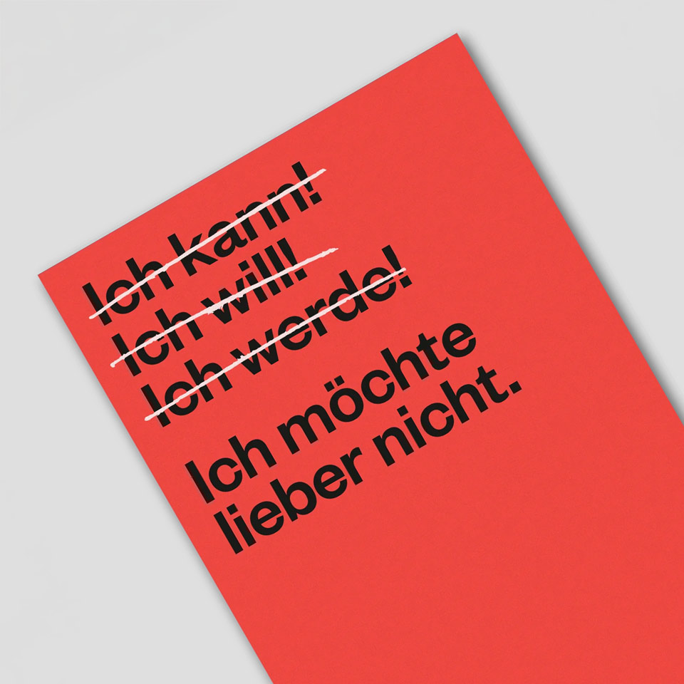 Postkarte Ich möchte lieber nicht – Bild 2