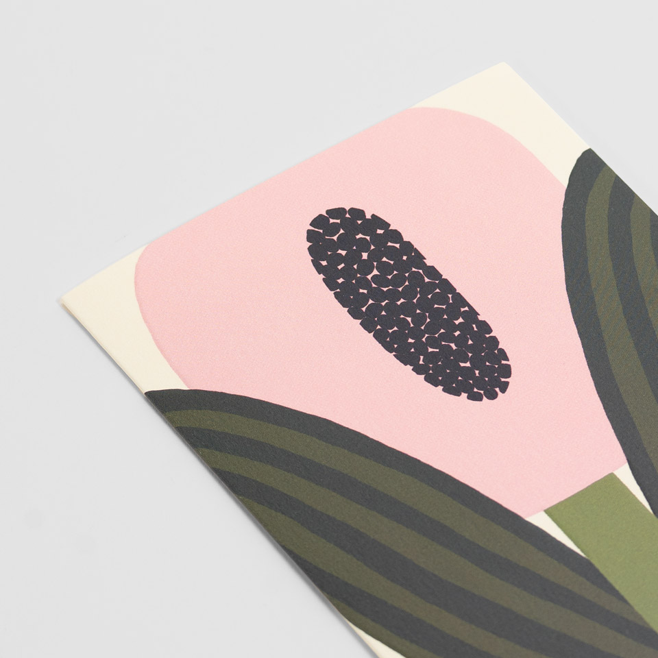 Minikarte rosa Blume – Bild 2