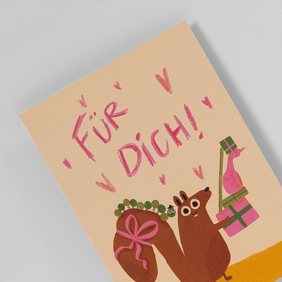 Postkarte Eichhörnchen Für Dich – Bild 2
