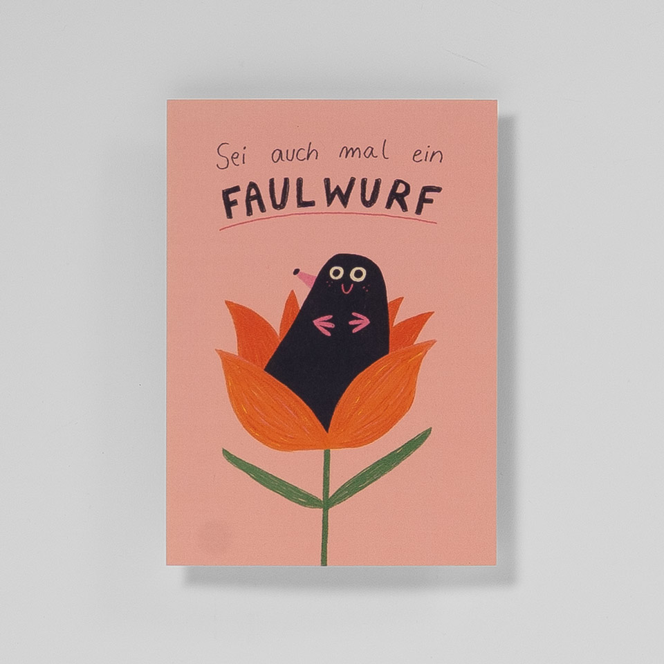Postkarte Faulwurf