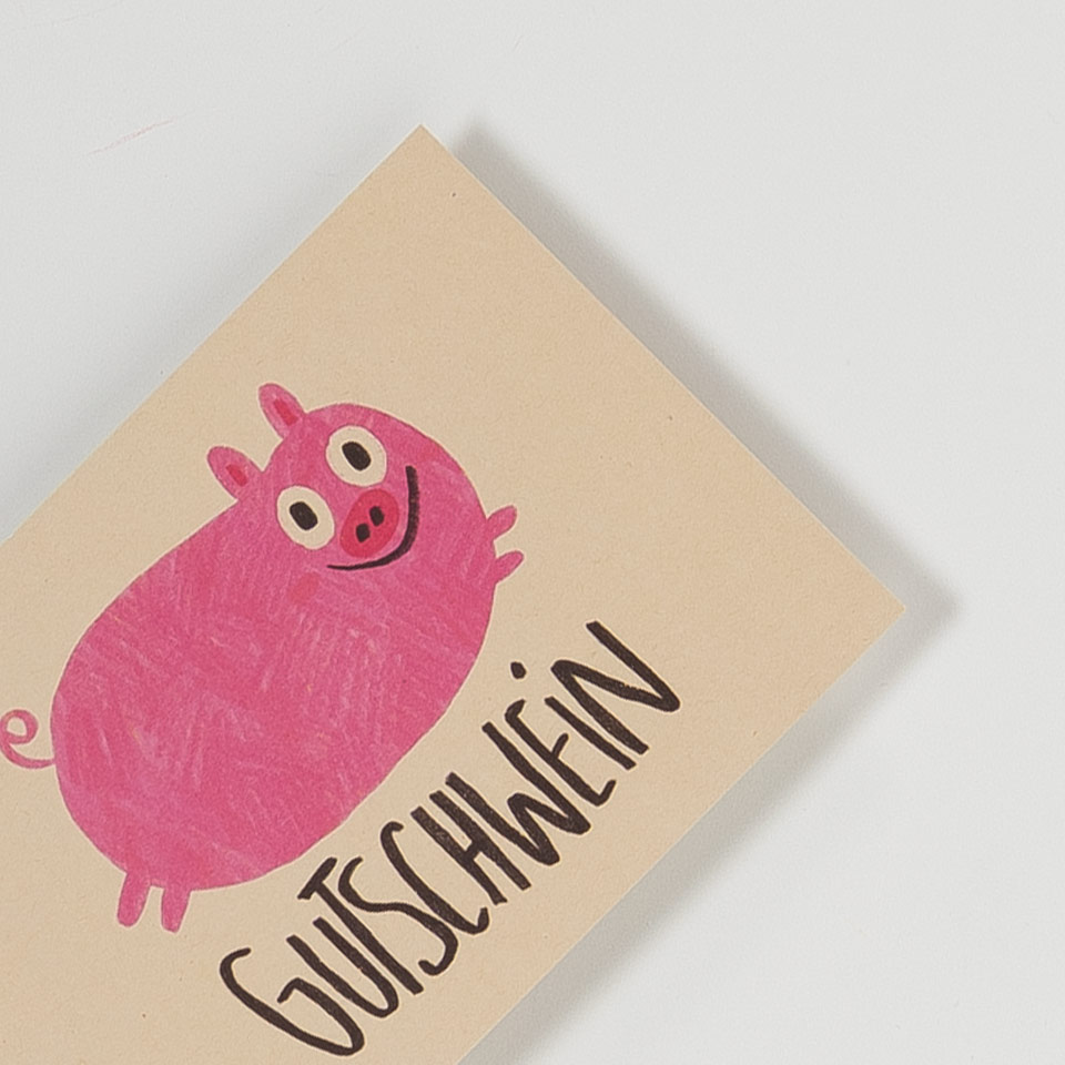 Postkarte Gutschwein – Bild 2
