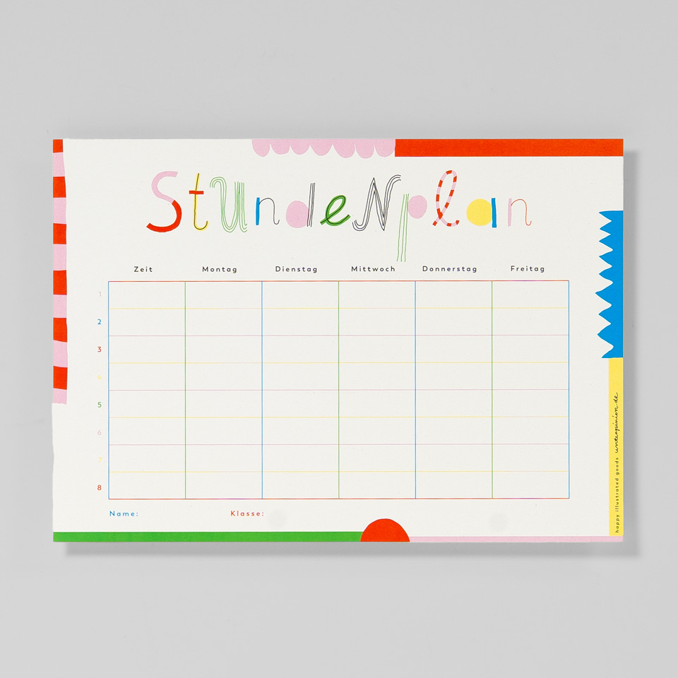 Stundenplan Einschulung A4