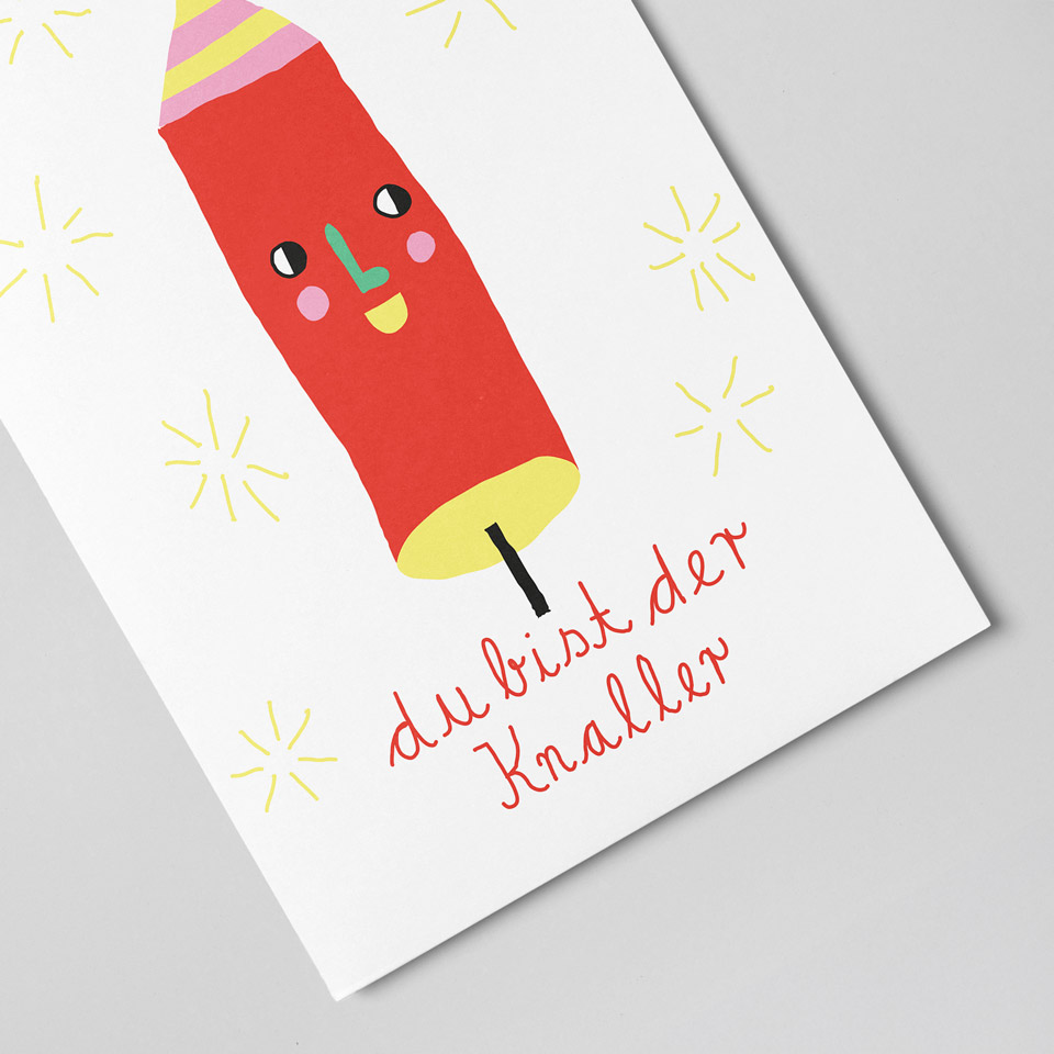 Postkarte Du bist der Knaller – Bild 2