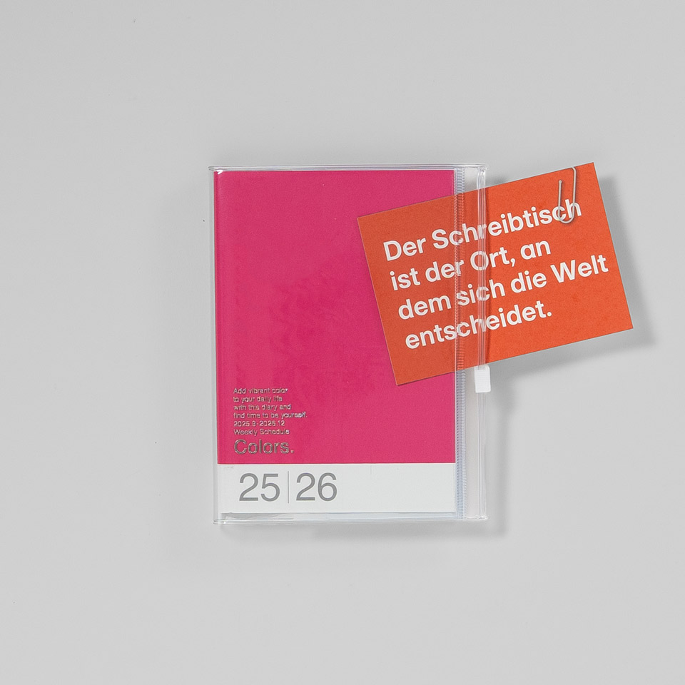 A6 Kalender 2025/26 mit Umschlagtasche Farbe – Bild 2