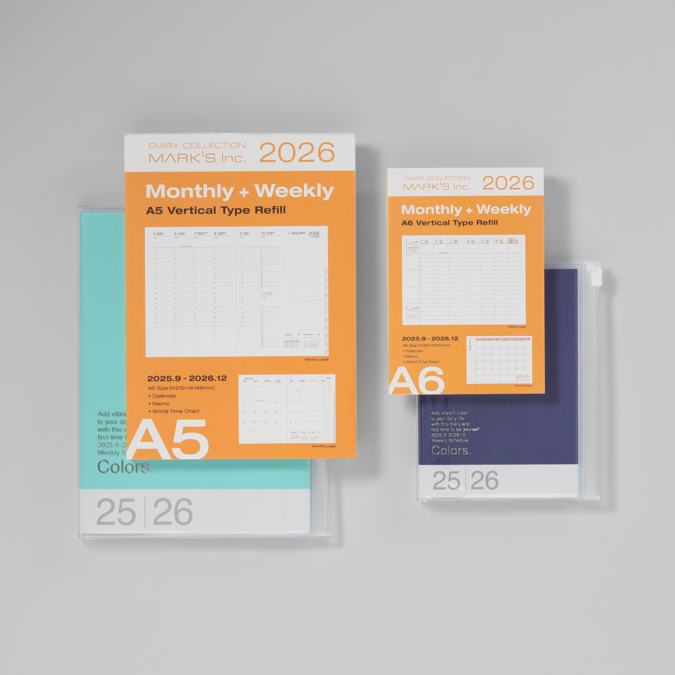 Nachfüllkalendarium 25/26 für Kalender mit Umschlagtasche