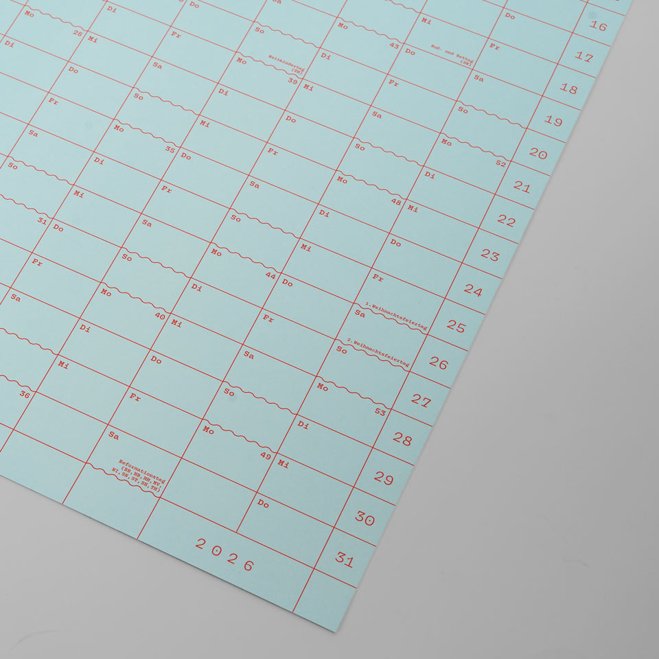 Eisenhauer Wandkalender 2026 – Doppelseitig hellbau – Bild 7