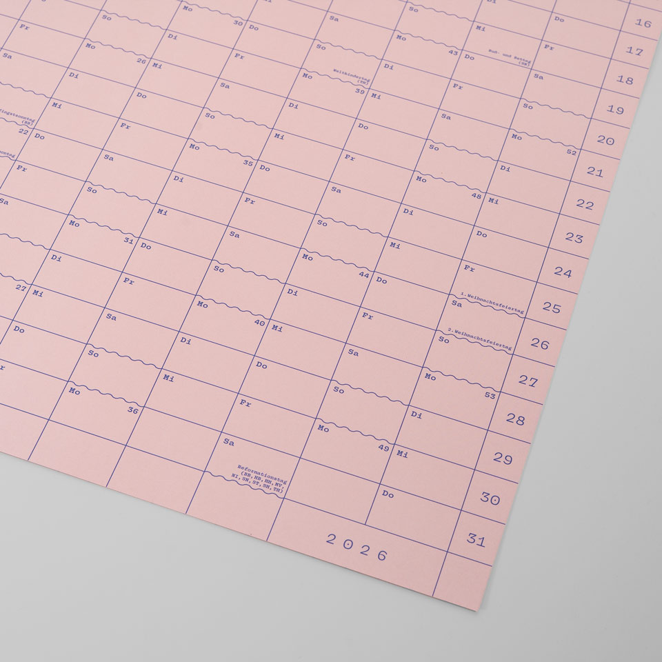 Eisenhauer Wandkalender 2026 – Doppelseitig rosa – Bild 10