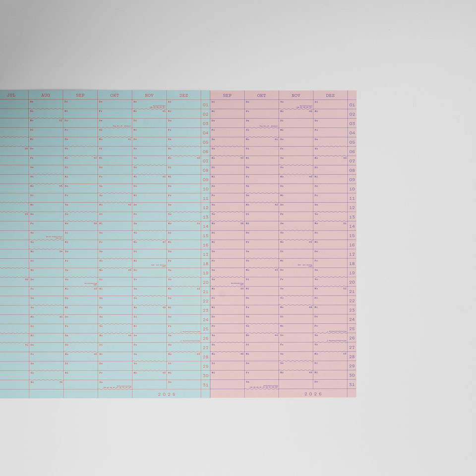 Eisenhauer Wandkalender 2026 – Doppelseitig hellbau – Bild 13