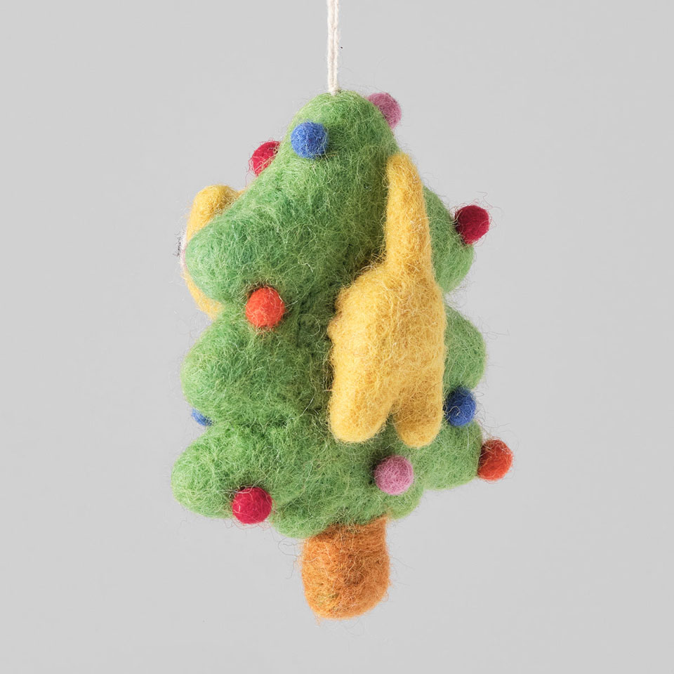 Filzanhänger – Katze im Weihnachtsbaum – Bild 2