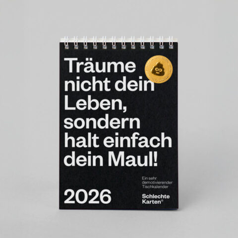 Demotivierender Tischkalender 2026