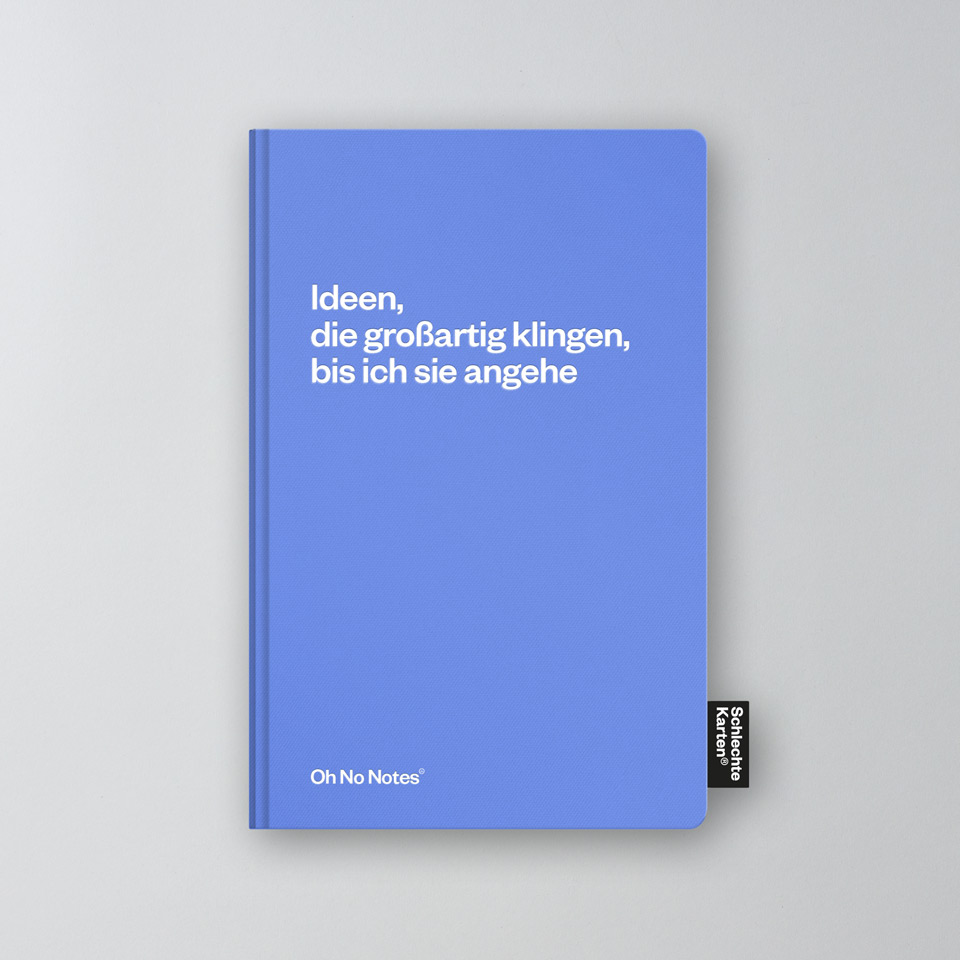 Oh No Notes Notizbuch hellblau / Großartige Ideen