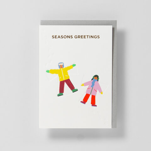 Weihnachtskarte Season's Greetings Schneeengel