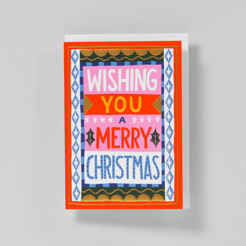 Weihnachtskarte Wishing You A Merry Christmas