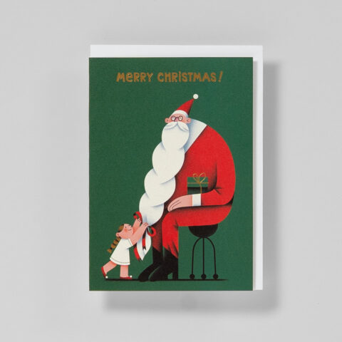 Weihnachtskarte Merry Christmas Santas Bart