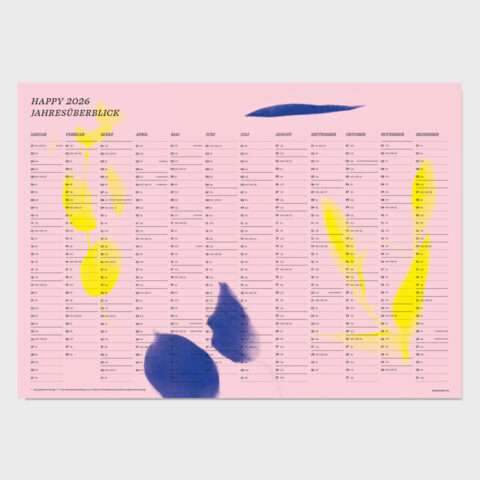 Wandkalender Happy 2026 A2 quer